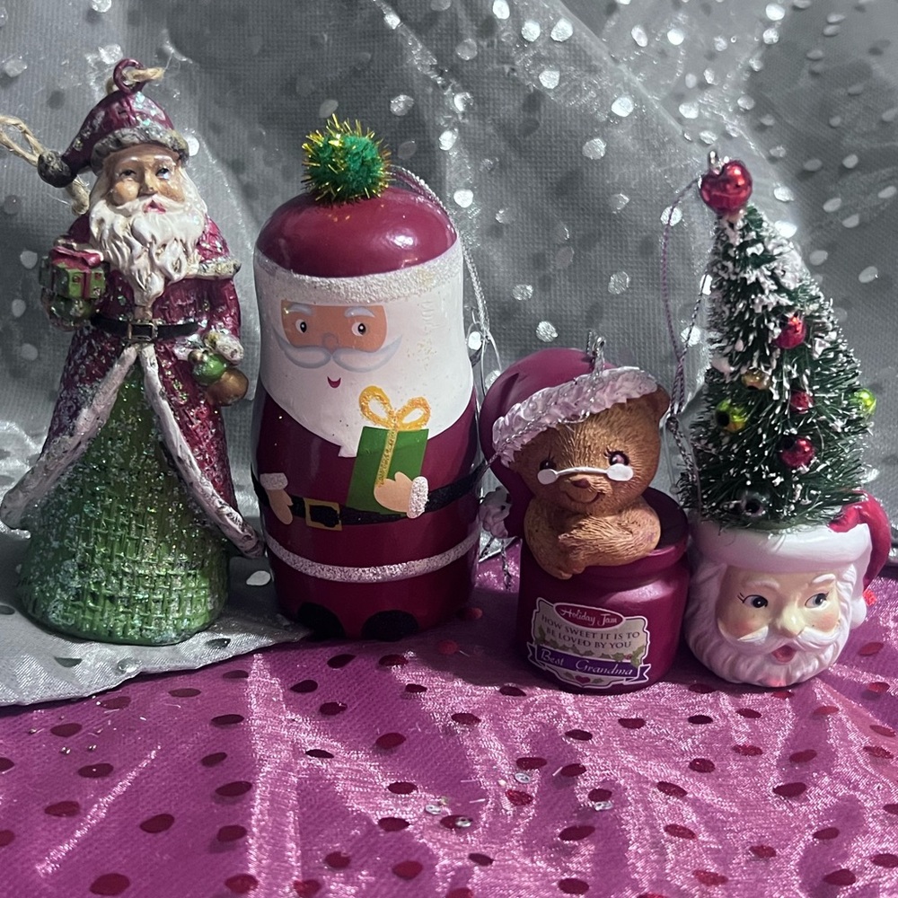 Vintage Santa Christmas Ornaments